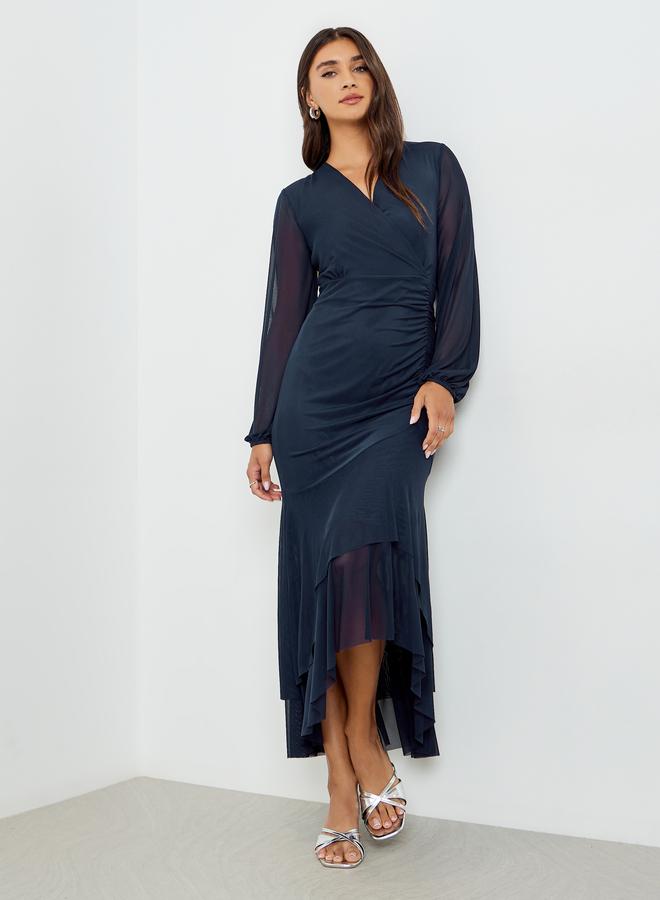 Styli Women Maxi Evening Dress with Long Sleeves - Image 2